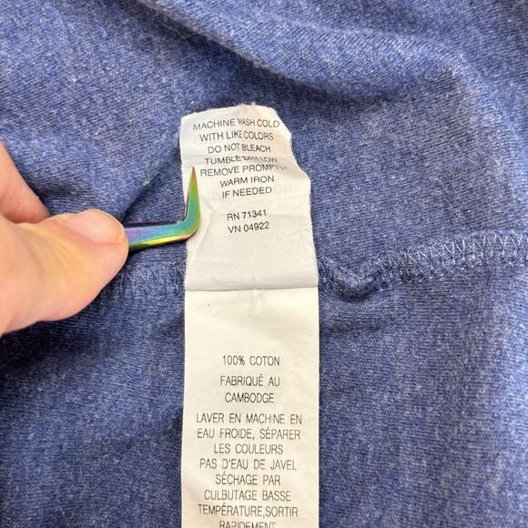 LL Bean Womens Size L Reg Blue Shawl Collar Pullover Sweatshirt Classic in EUC - Picture 4 of 10